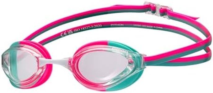 ARENA Lunettes de natation unisexes pour adultes Python Racing pour hommes et femmes, lunettes de natation de compétition, anti-buée, verres anti-miroir, confort maximal, natation pour les genoux
