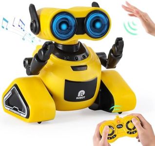 Highttoy Robot Juguete Niños, Robot Teledirigido con Control Gestual, Ojos LED y Música Juguetes Niños 3 4 5 6 7 8 Años Regalos Robot para Niños Niñas