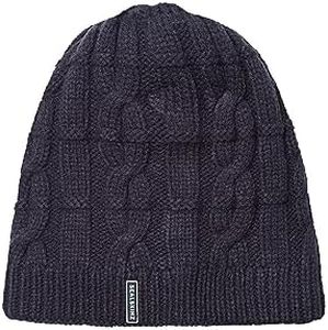 SEALSKINZ Blakeney Waterproof Cold Weather Cable Knit Beanie Hat, Navy, Large-X-Large