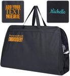 Personalized Gusseted Garment Bags for Travel- Custom Breathable Black Suit Bags With Two Mesh Pockets for Men and Women - Ideal for Travel, Suites Cover, Shoes and Storage with Carry Handle