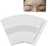 ATOMUS Disposable Eyebrow Ruler Sticker 50 Pcs Adhesive Microblading Measuring Eyebrow Guide Makeup Tool Permanent Eyebrow Shaper Grooming Stencil