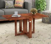 RM wooden interior Rm Wooden Sheesham Wood Folding Coffee Table For Living Room Wooden Fold-Able Center Table For Bedroom Home Night Stand Wooden Furniture (37X18X21 In; Honey Finish)