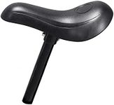 CATAZER Replacement Bike Seat for Kids Balance Bike Replacement Saddle Attached with 22.2mm Diameter 190mm Length Seatpost (Black)