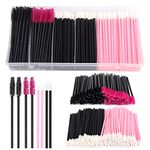 Disposable Mascara Wands Lip Brush Set: 300PCS Spoolies Lip Lash Brushes - 100PCS Eyelash Brush & 200PCS Lip Wands - Disposable Makeup Brush Set - Lipstick Lip Gloss Wands Applicator Tool with Box