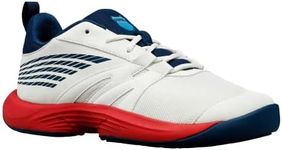 K-Swiss Kid's Speed Trac Tennis Shoe, Blanc De Blanc/Blue Opal/Lollipop, 6 US Big Kid