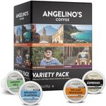 Angelino's Coffee Reserve Collection Coffee Pods Variety Pack, Medium & Dark Roast Coffee K Cups Compatible, 24 Count for Keurig Brewers, Includes Breakfast in Antigua, Hawaiian Hula, Mad Professor, and Espresso