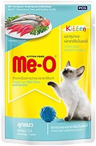 Me-O Wet Kitten Food, Tuna and Sardine in Jelly 80 gm (Pack of 12, 960 G)