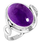 Natural Amethyst Ring 925 Sterling Silver Handmade Jewelry Size 18 (99113_AMT_R9.5)