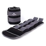 Ankle Weights, Wrist Arm Leg Weights 15 LBS 1 Pair for Women, Kids and Men, Comfortable and Soft, Perfect for Dancing, Running, Walking, Fitness, Workout (Grey)