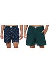 Simon Carter Men's Cotton Blend Boxer Shorts (Pack of 2) (SCBXCRGFY74511S_GREEN_S)