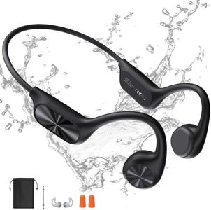 sayrelances Swimming Headphones,Bone Conduction Headphones 5.4,IPX8 Waterproof,32G Memory Sports Headphones,Underwater Headphones with MP3-Player for Swimming,Open Earphones for Swimming Running