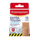 Elastoplast Extra Tough Waterproof Fabric Plaster Strips 1 Pack (12 Plasters Per Pack) Tough and Durable Fabric Plasters, Breathable Plasters, Strong Adhesion, Waterproof Technology, Tan