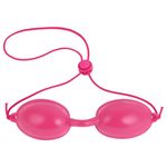 LOPHE Sunbed Goggles Sunbed Eye Protection, Adjustable Safety Tanning Goggles, Protection UV and Infrared, Suitable for Sunbathing, LED Light Therapy, Beauty Clinics, Home beauty,Pink