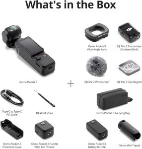 DJI Osmo Pocket 3 Creator Combo – 4K Handheld Camera Kit