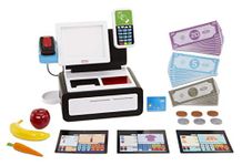 Little Tikes First Self-Checkout Stand Realistic Cash Register Pretend Play Toy for Kids