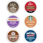 Milk Chocolate Hot Cocoa K-Cups Pods Variety Sampler. Includes Swiss Miss, Cafe Escapes, Starbucks, Tim Hortons, Victor Allen's and Dunkin. 24 Count