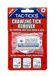 Tac-Ticks Crawling Tick Remover Patent-Pending Tick Removal Tool for Clothing, Skin, Hair, Home & Pets | Touch-Free Tick Remover for Dogs & Tick Remover for Humans | Made in The USA (1-Pack)