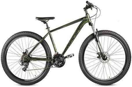 CRADIAC Alpha Lite 21 Speed 6061 Alloy Cycle 29 T 21 Speed Gear Bicycle For Men With Front Lockout Suspension & Dual Disc Brake Mountain Bike | Ideal For 15+ Years, Unisex, 18 Inch, Militorygreen