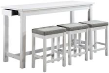 Homelegance 4-Piece Counter Height Dinette Set, White