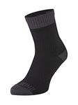 SEALSKINZ Unisex Waterproof Warm Weather Ankle Length Sock - Black/Grey, Medium