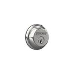 Schlage B60N625 Deadbolt, Keyed 1 Side, Bright Chrome