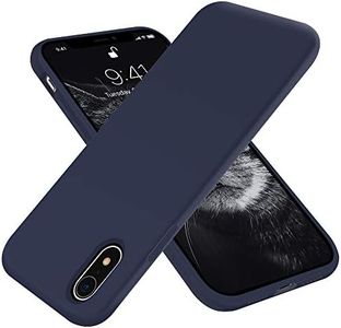 for iPhone XR Case,OTOFLY[Silky and Soft Touch Series] Premium Soft Silicone Rubber Full-Body Protective Bumper Case Compatible with Apple iPhone XR 6.1 inch Midnight Blue