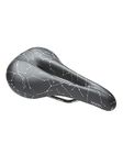 Terry Bike Saddle Womens Butterfly Galactic+ Plus, Comfortable Bicycle Seat for Women - Center Cutaway Reflective Cover Race Saddle - Black Night,