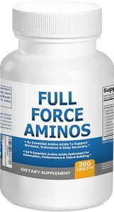 Full Force Amino Acid Supplement, Tissue Building Essential Amino Acids for Workout Recovery. Amino Acids for Performance 5000mg 200 EAA BCAA Tablets