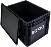 BOXIO Solo: Storage box with lid – 15.7" x 11.8" x 11.0" – perfect plastic transport box for camping, boat or garden – stackable with other stacking boxes – Made in Germany