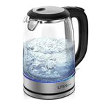 LIVINGbasics 1.7 L Glass Electric Kettle (BPA-Free), Water Boiler & Tea Kettle with LED Indicator Light, Auto Shut-Off & Boil-Dry Protection