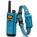 Bousnic Dog Shock Collar with Remote - [New Edition] 4000FT Dog Training Collar for Large Medium Small Dogs (8-120lbs) Waterproof Rechargeable E Collar with Beep, Vibration, Safe Shock (Bright Blue)