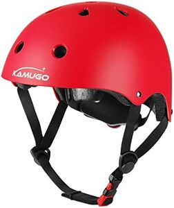 KAMUGO Kids Adjustable Helmet, Suitable for Toddler Kids Ages 2-14 Boys Girls, Multi-Sport Safety Cycling Skating Scooter Helmet (Red, Small)