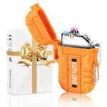 Fathers Day Dad Gift: Electric Plasma Arc Lighter Waterproof and Windproof, USB C Rechargeable Lighter for Hiking Camping Adventure Surviva Tactical EDC Gear Equipment, Gifts for Him Men