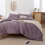 ROSGONIA California King Comforter Set Dusty Purple, 3pcs (1 Boho Cal King Comforter & 2 Pillowcases) All Season Bedding Bedspread Blanket Quilt