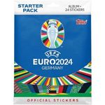 Topps Official Euro 2024 Sticker Collection - Starter Pack - Contains 24 Stickers and an 88 Page Album.