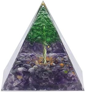 Pirámide de Cristal Orgonita Pirámide Hogar Artesanía Adornos Protección Meditación Yoga Energía Orgonita Pirámide para Energía Curación Calma