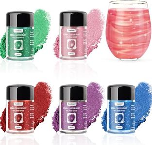 5 Colors Edible Glitter Set, Edible Glitter for Cocktails, Luster Dust Shimmer Powder for Drinks, Beverages, Cakes, Strawberries, Cookies, Candies, Fondant, Easter Eggs(5g/Bottle)