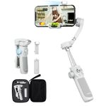 FeiyuTech Vimble 4 KIT [Official] Gyro 3-Axis Mobile Gimbal Smartphone Stabilizer,216mm Built-in Rod, YouTube IG TikTok,Integrated Light&Tracking Module+Case,Max 260g