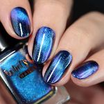 Whats Up Nails - Night Contrails Magnetic Nail Polish Dark Teal-Purple Cat Eye Effect Green Iridescent Shimmer Lacquer Varnish Made in USA 12 Free Cruelty Free Vegan Clean