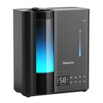 BREEZOME Humidifier 8L for Bedroom, Warm and Fresh Smart Mist for Large Room, Ultrasonic Humidifier Top Fill Humidifier, Moisture Sensor, Essential Oil
