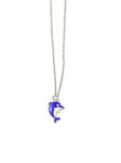 Demoda Small Pendant with Chain Necklace for Girls and Kids| Jewellery Set for Women/Girls (Dolphin)