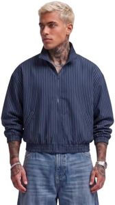NeoStride Mens Plaid Zip Up Bomber Jacket Vintage Retro Harrington Track