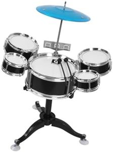 ZOOMELLA Kids Drum Set Compact Jazz Drum Kit for Boys Girls Concert Stage Performance Black|Sets & Kits|Musical Instruments & Gear