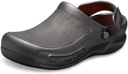 Crocs Unisex Bistro Pro Literide Clog Work Crocs for Men and Women with Innovative Comfort, Black Black 001, 7 UK Men 8 UK Women