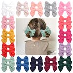 choicbaby 32Pcs Baby Hair Clips 3.5 Inches Baby Girls Hair Bows Clips Alligator Clips Ribbon Bows Baby Care Clips Grosgrain Ribbon Hair Barrettes Hair Accessories for Toddlers Infants Kids Girls ﻿