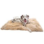 Best Friends by Sheri Luxury Shag Dog & Cat Throw Blanket 30x40, Taupe, Matching Donut Shag Cuddler Bed, Multi-Use, Mat, Sofa Cover, Warming