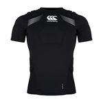 Canterbury Unisex Rugby Elite Protection Vest, Black/Whte/Silver, L