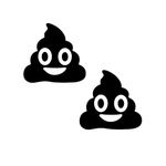 2Pcs Funny Toilet Sticker Toilet Sticker Funny Cheerful Bathroom Stickers Waterproof Toilet Seat Sticker Waterproof Poop Emoji Wall Art Vinyl Decal for Toilet Seat Toilet Lid Bathroom(A Size)