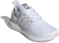 adidas Women's UBounce DNA Sneaker, White/Clear Pink/Silver Metallic, 8