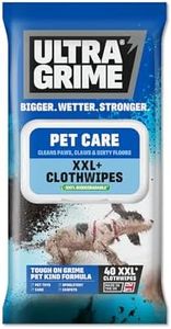 UltraGrime Pet Cleaning Wet Wipes 40 Thick Wipes - Pet Wipes Dog Cleaning Wipes - Cat Wipes - Pet Wipes For Cats - Puppy Wipes Clean Paws Dog Paw Wipes Dog Wipes For Smelly Dogs Grooming